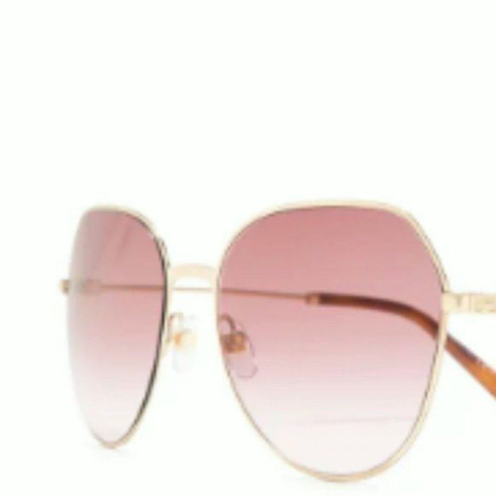 Givenchy 60mm Gradient Sunglasses Gold Pink - Picture 3 of 9